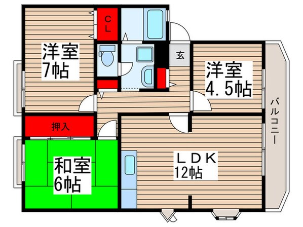 サンビレッジ船橋Ｊの物件間取画像